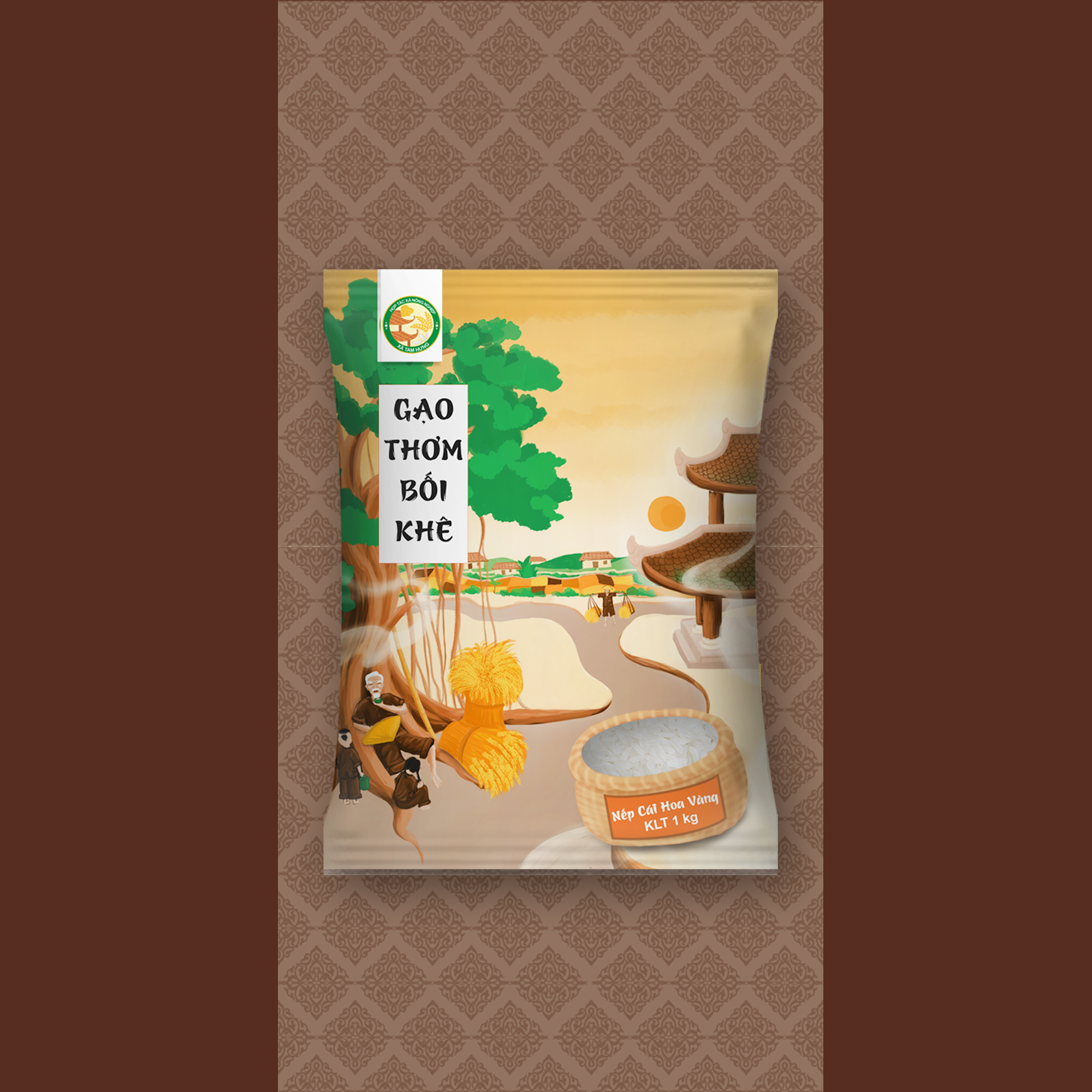 Gạo Nếp Cái Hoa Vàng 3kg